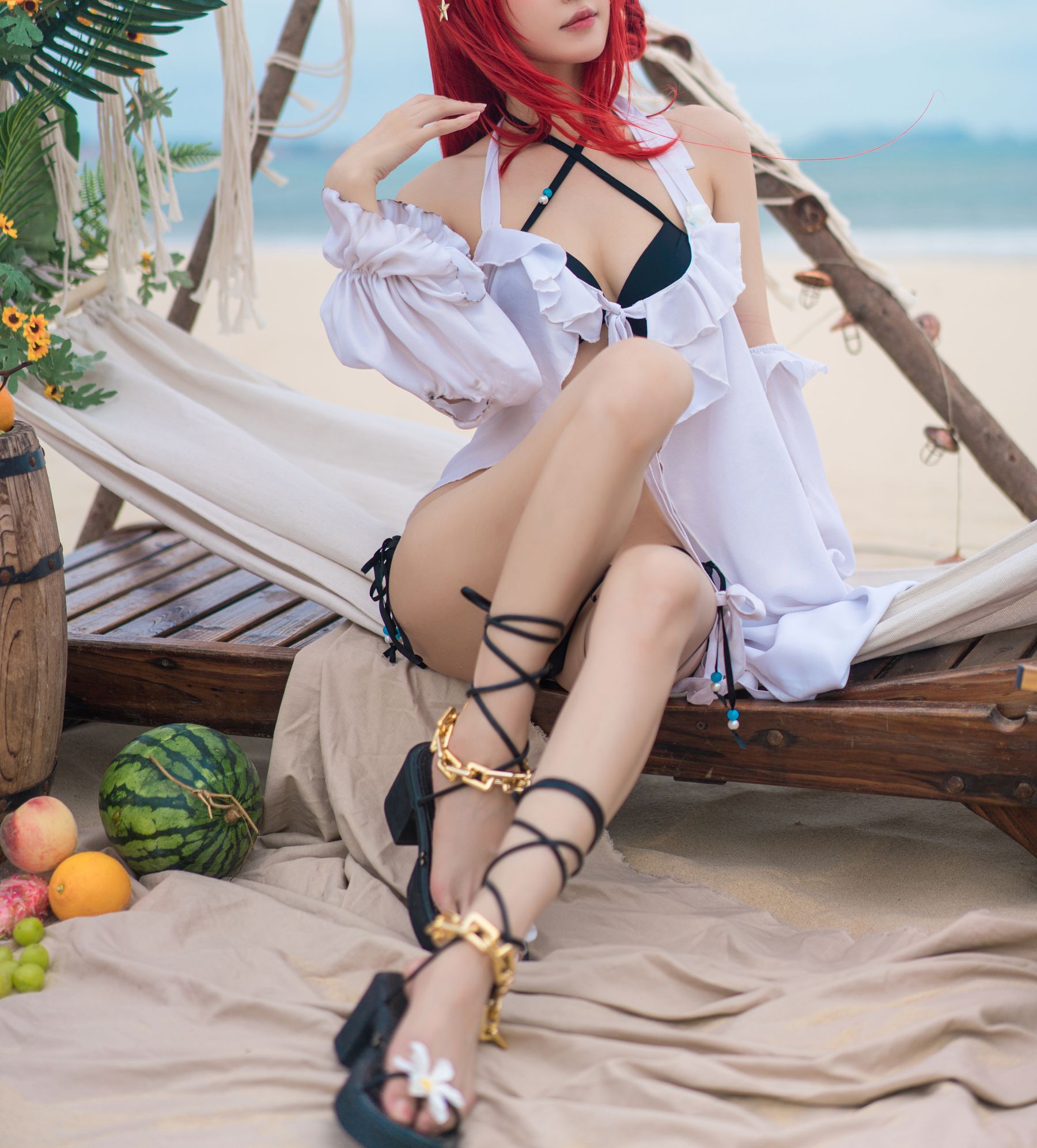 动漫博主阿包也是兔娘 – 明日方舟 史尔特尔泳装 [50P]