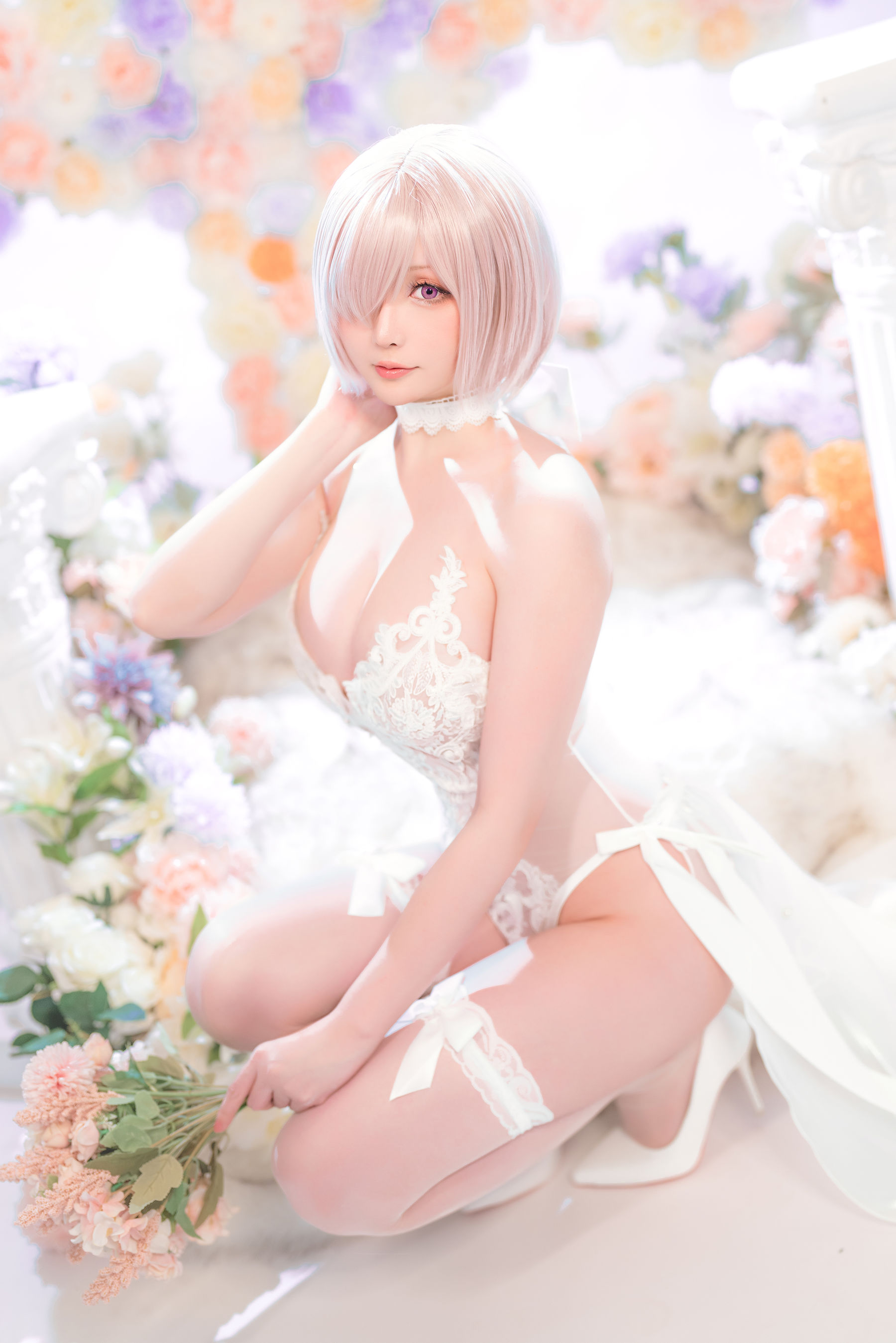 Coser小姐姐星之迟迟 – 玛修同人婚纱 [78P]