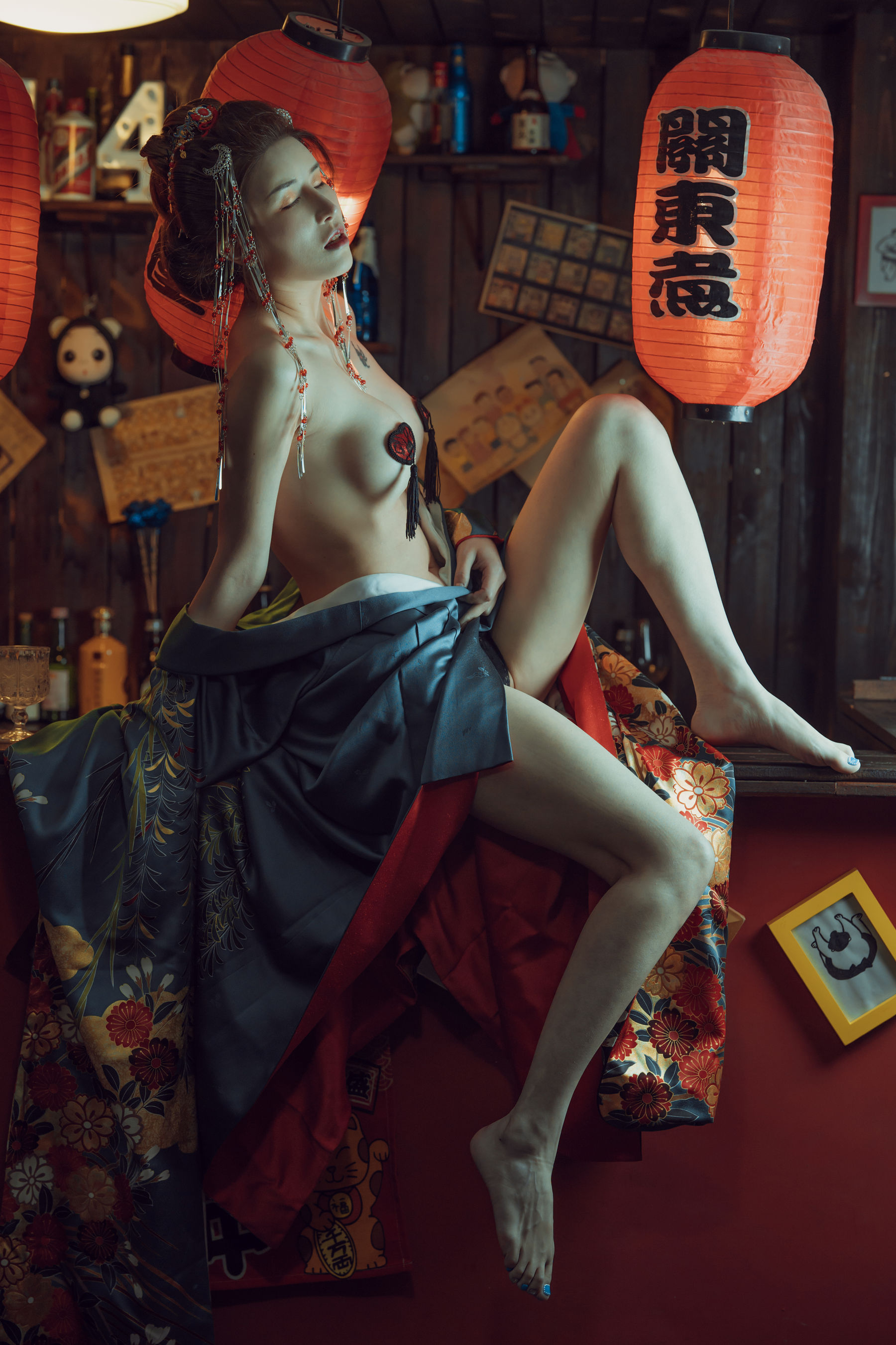 鹿八岁 – 酒醉的和服少女 [40P]