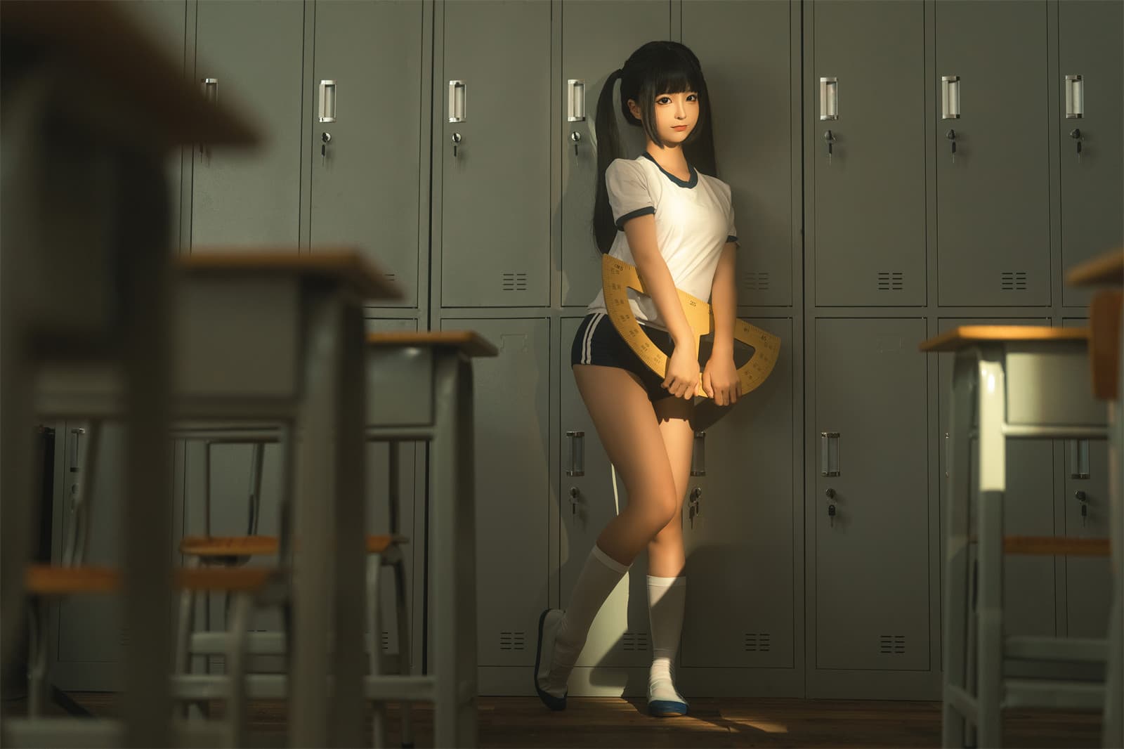 蠢沫沫 – 午后课间-可爱粉裙 [45P]