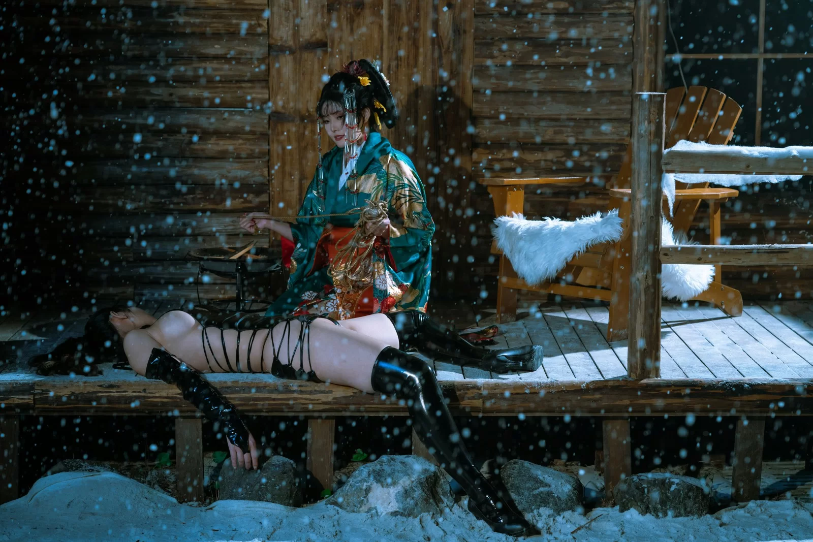 云溪溪×星澜×夏夏子 – 花魁X忍者 [59P]