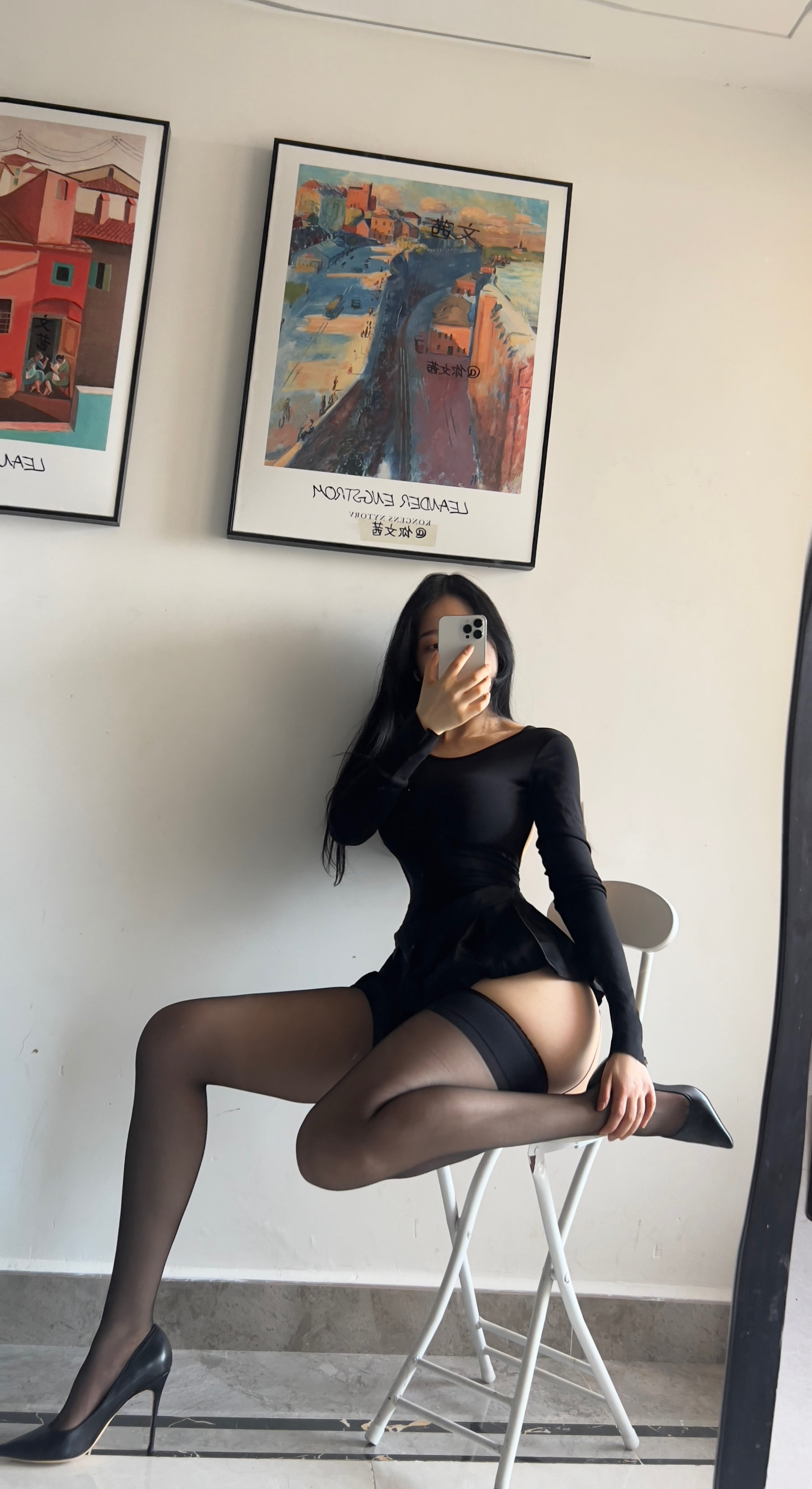 Cool文茜 – 吊带黑色 [19P]