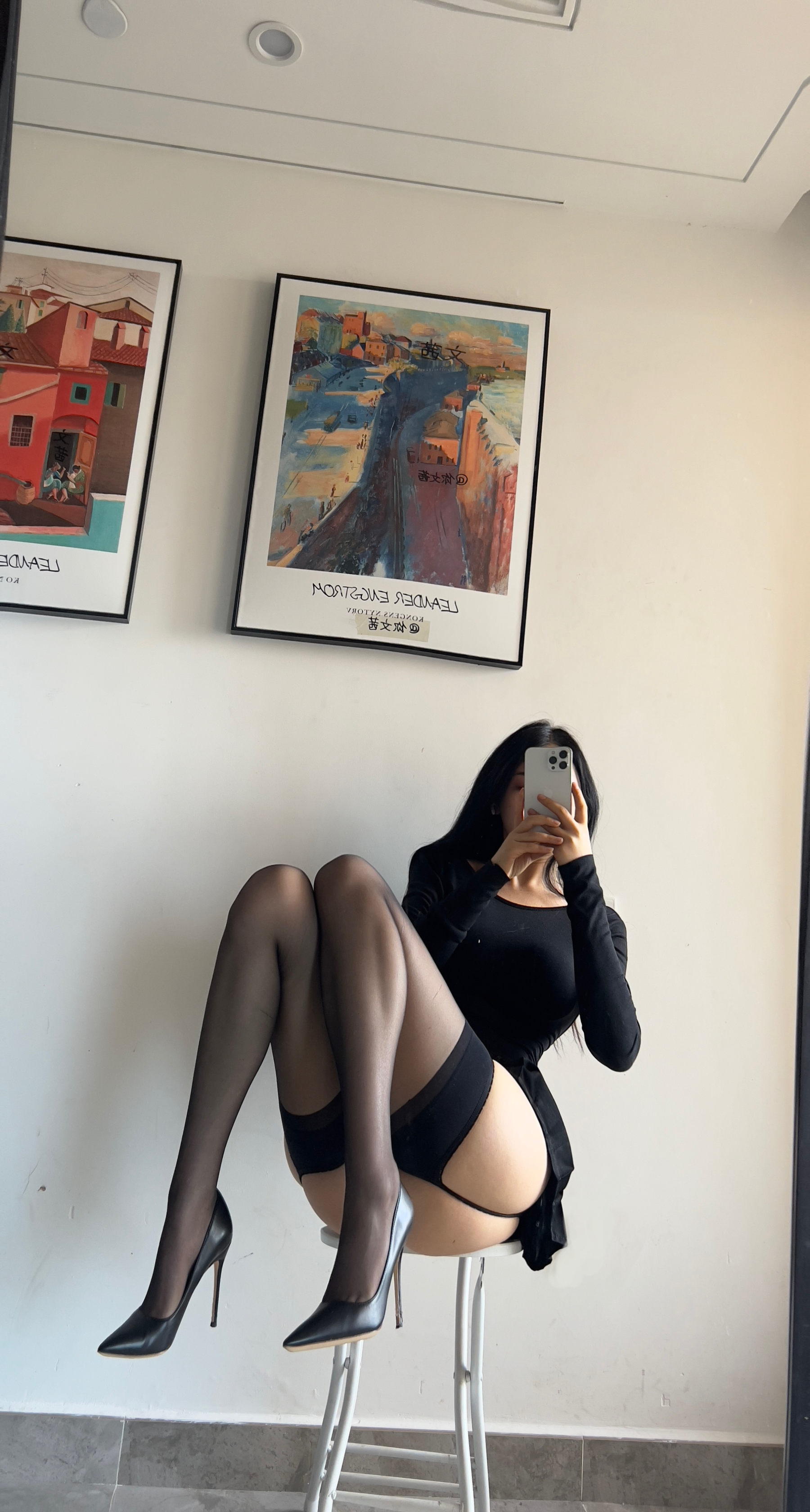 Cool文茜 – 吊带黑色 [19P]