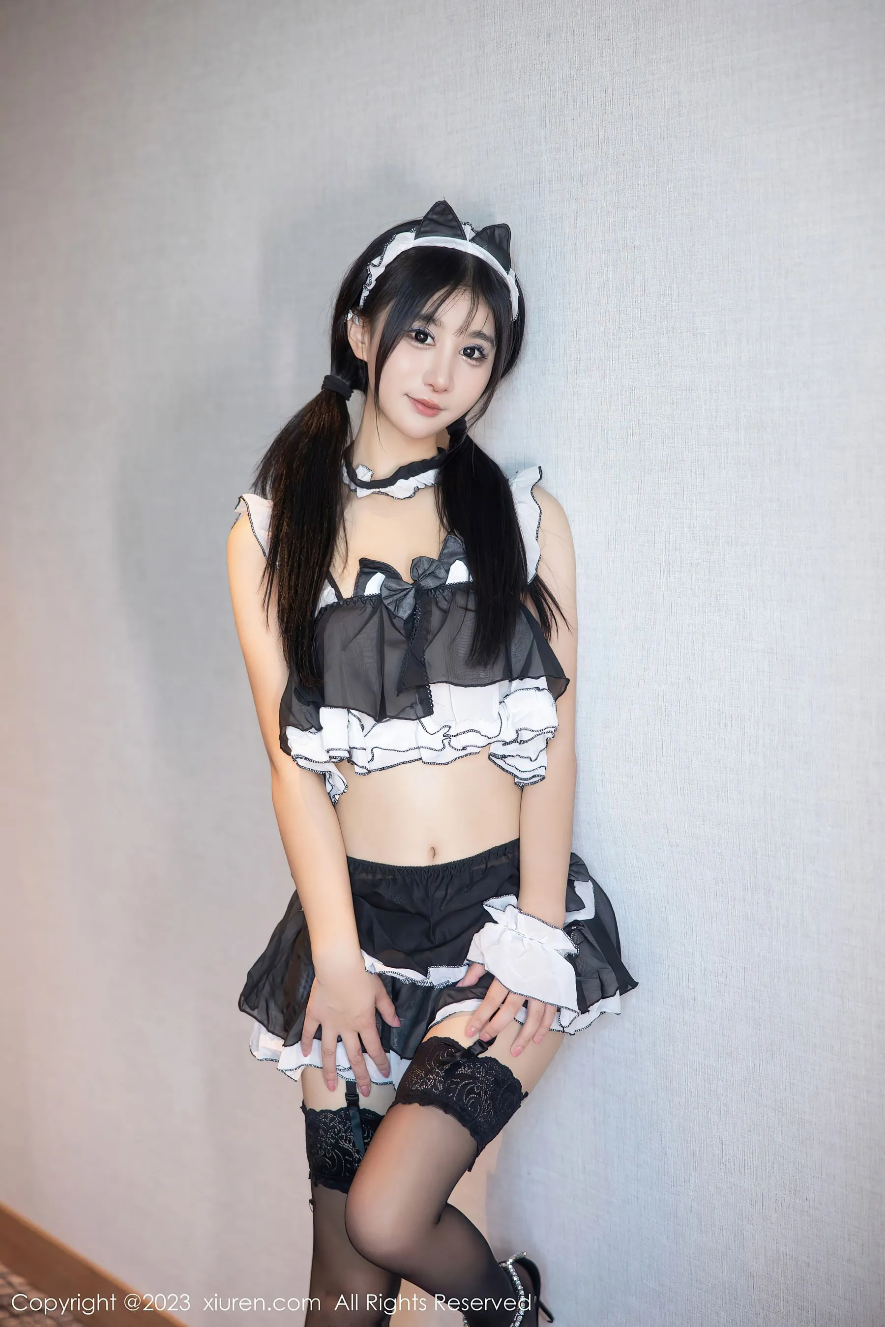 秀人网 No.6795 小果冻儿 黑丝美腿 插图1