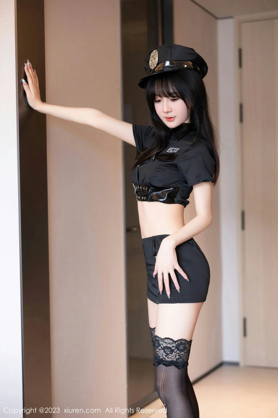 XiuRen 秀人 No.6851 幼幼 黑丝爆乳警花制服 [87P]