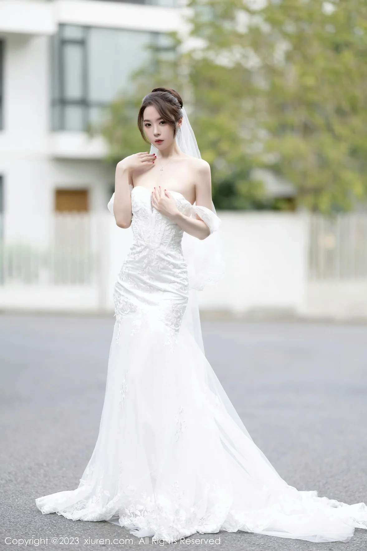 XiuRen 秀人 No.7310 梦心玥 白色婚纱服饰安吉旅拍 [84P]
