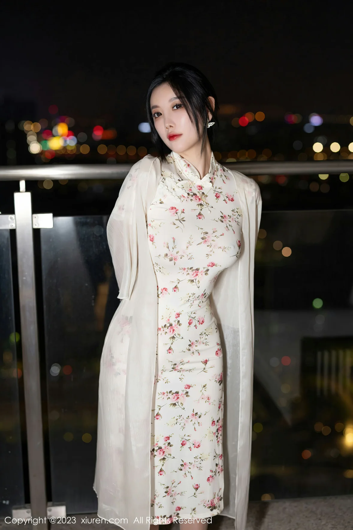 秀人网 No.7363 杨晨晨Yome 碎花旗袍浙江安吉旅拍 [87P]