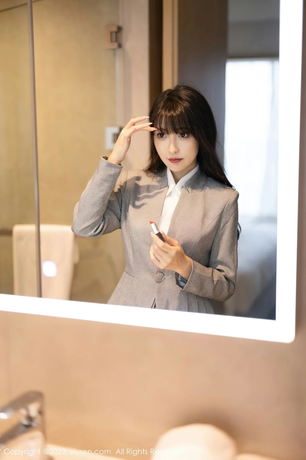 秀人网 No.7422 林星阑 OL职场安吉旅拍 [86P]