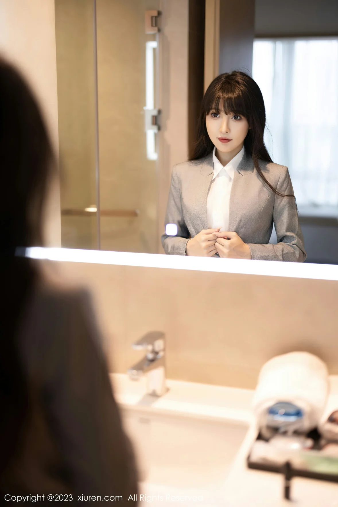 秀人网 No.7422 林星阑 OL职场安吉旅拍 [86P]