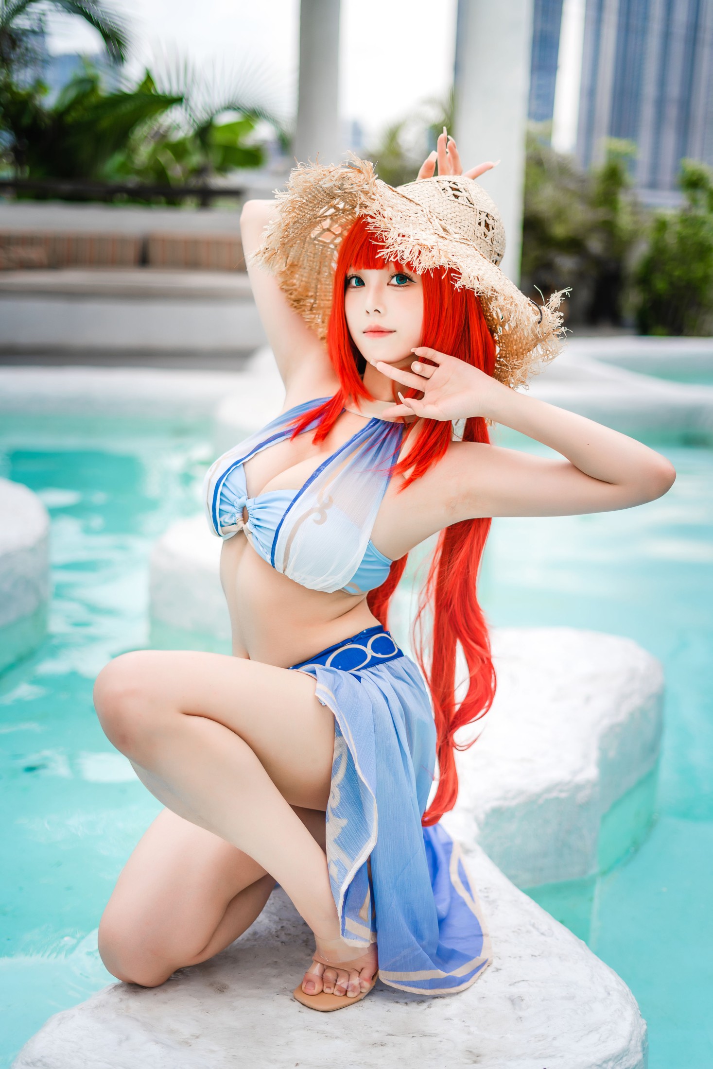 蜜汁猫裘 – 《原神妮露泳装》[23P]