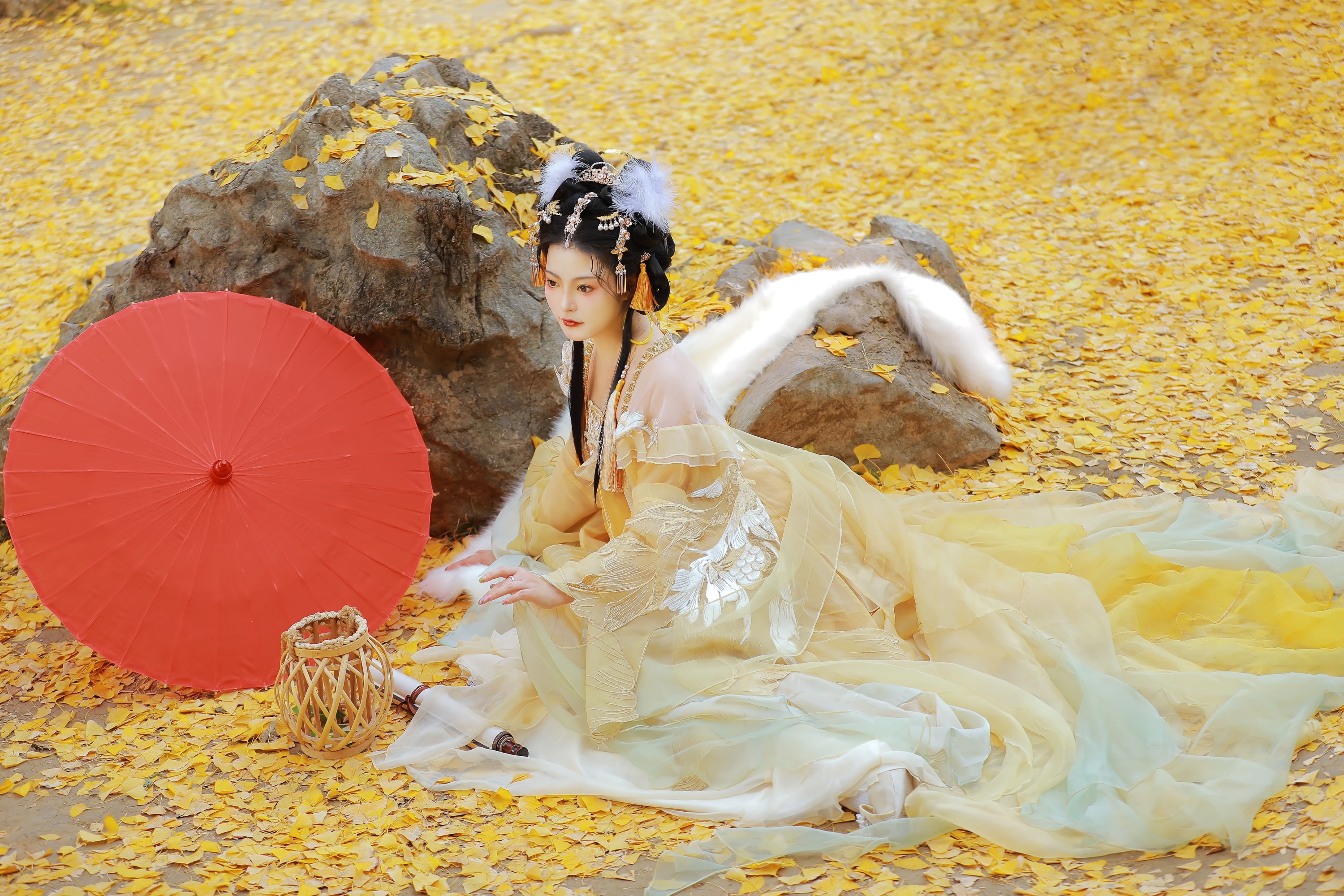 猫子子 – 《锦鲤戏叶》[22P]