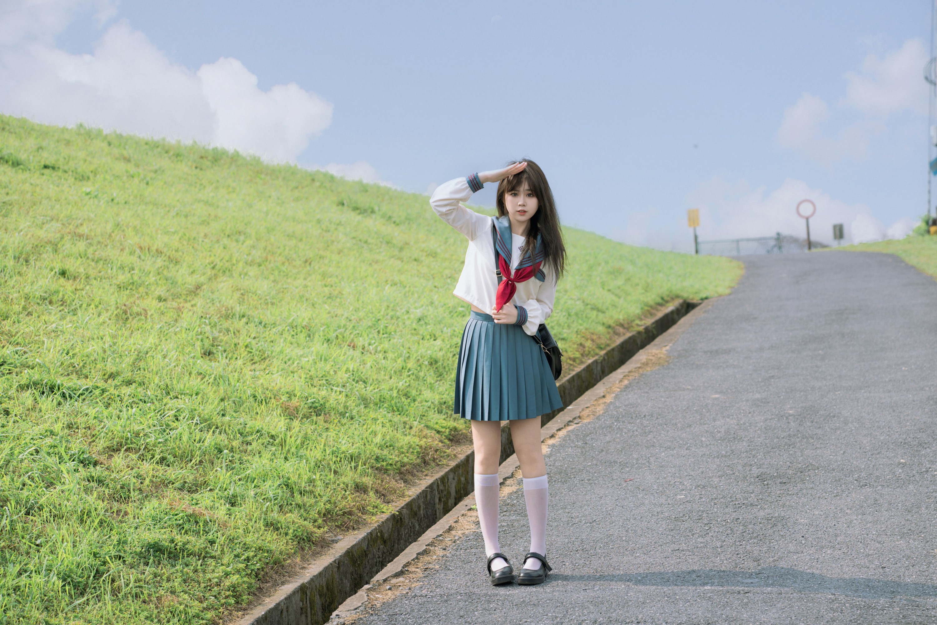 泡芙小方 – 《蓝色日系少女》[22P]